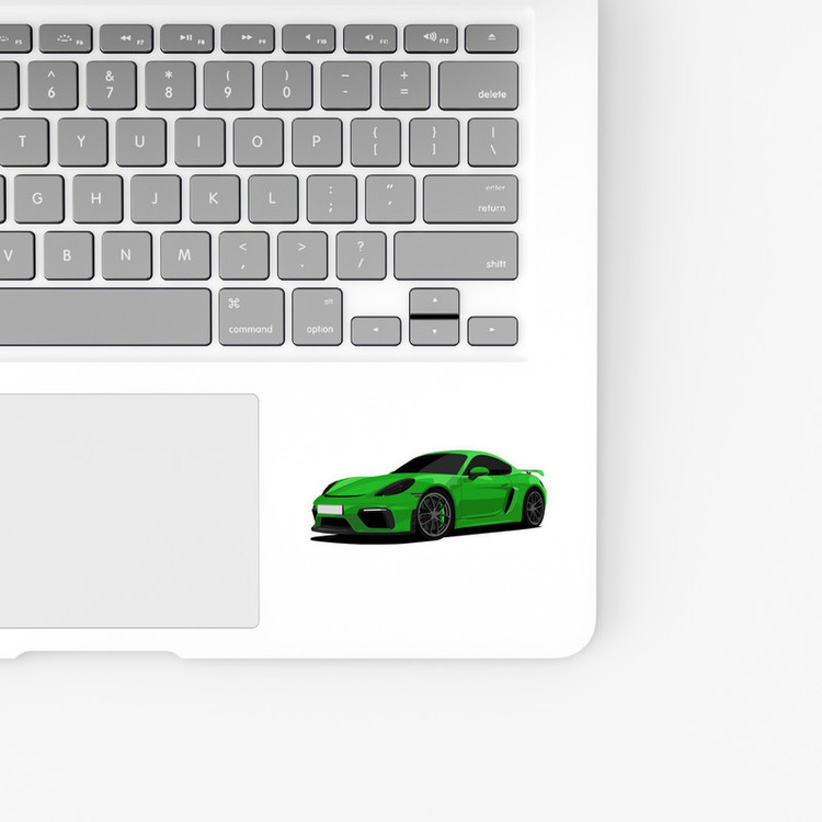 استیکر لپ تاپ و موبایل بووم طرح ماشین مدل Porsche GT4 کد LA23