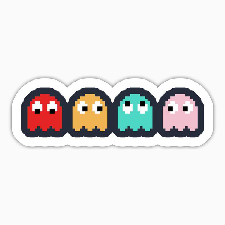 استیکر لپ تاپ و موبایل بووم طرح بازی مدل Pacman کد LA45