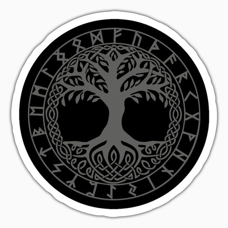 استیکر لپ تاپ و موبایل بووم طرح Vikings مدل Symbol کد ZX018