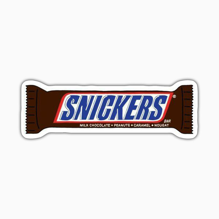 استیکر لپ تاپ و موبایل بووم طرح تنقلات مدل Snickers کد ZX049