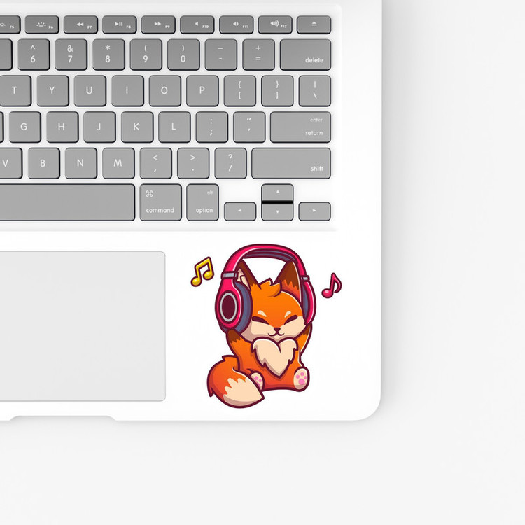 استیکر لپ تاپ و موبایل بووم طرح روباه Cute کد ZX055