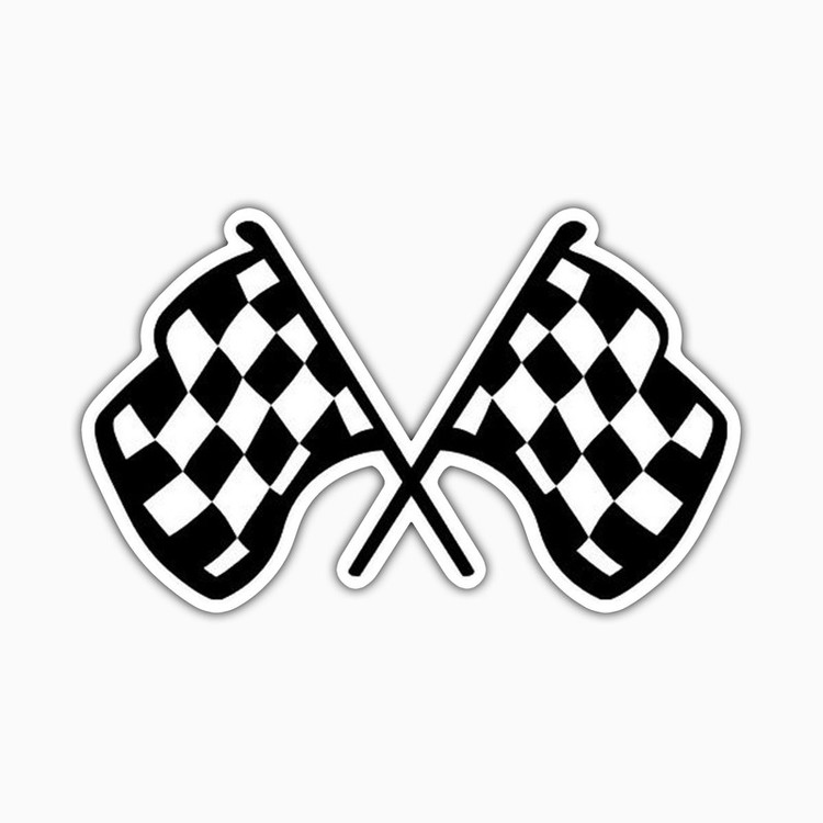 استیکر لپ تاپ و موبایل بووم طرح پرچم مسابقه کد ZX095