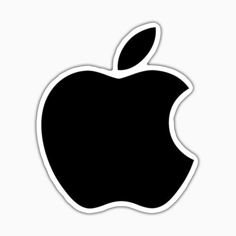 استیکر لپ تاپ و موبایل بووم طرح لوگو iphone کد ZX058
