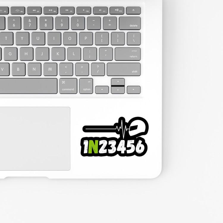 استیکر لپ تاپ و موبایل بووم طرح موتور مدل Heartbeat کد ZX001