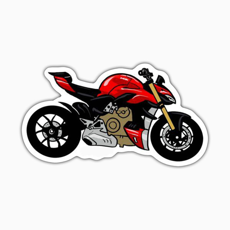 استیکر لپ تاپ و موبایل بووم طرح موتور مدل Ducati V4 کد ZX084