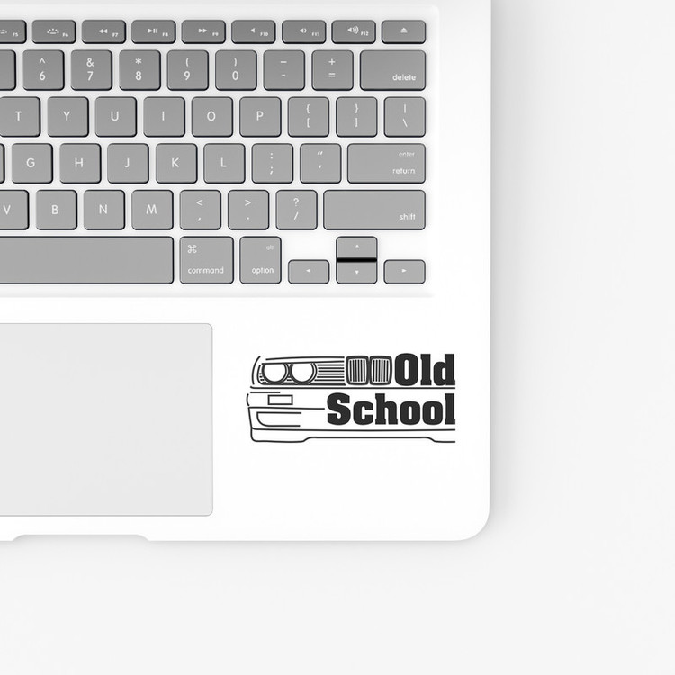 استیکر لپ تاپ و موبایل بووم طرح ماشین مدل Old School کد ZX087