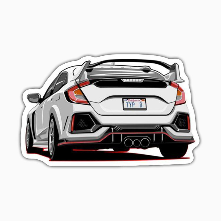 استیکر لپ تاپ و موبایل بووم طرح ماشین مدل Honda کد ZX033