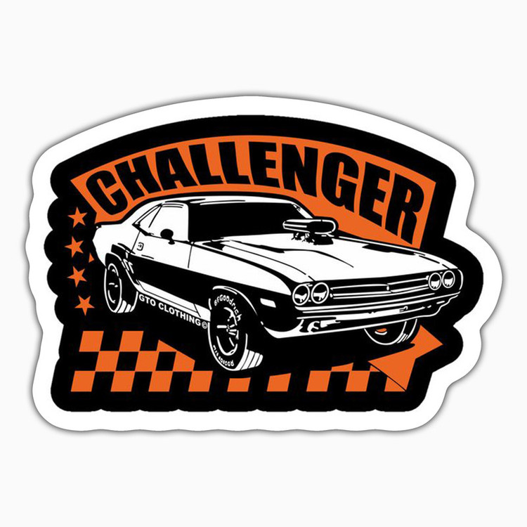 استیکر لپ تاپ و موبایل بووم طرح ماشین مدل Dodge Challenger کد ZX059