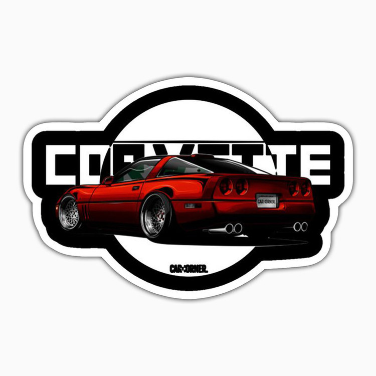 استیکر لپ تاپ و موبایل بووم طرح ماشین مدل Chevrolet C4 کد ZX039