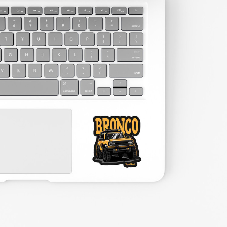 استیکر لپ تاپ و موبایل بووم طرح ماشین مدل Bronco کد ZX030