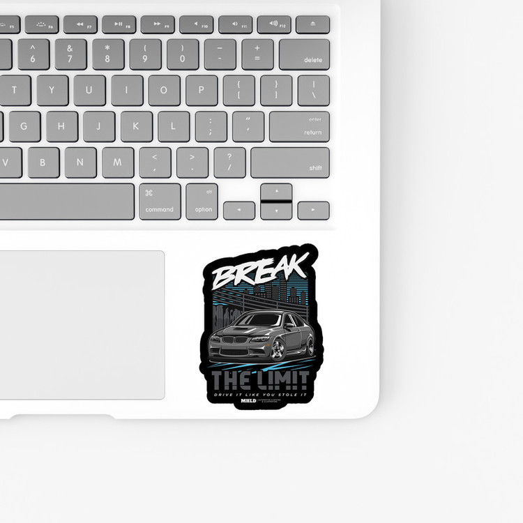استیکر لپ تاپ و موبایل بووم طرح ماشین مدل BMW Break کد ZX008