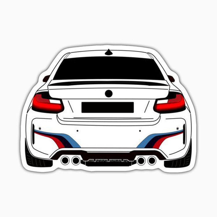 استیکر لپ تاپ و موبایل بووم طرح ماشین مدل BMW M3 کد ZX016