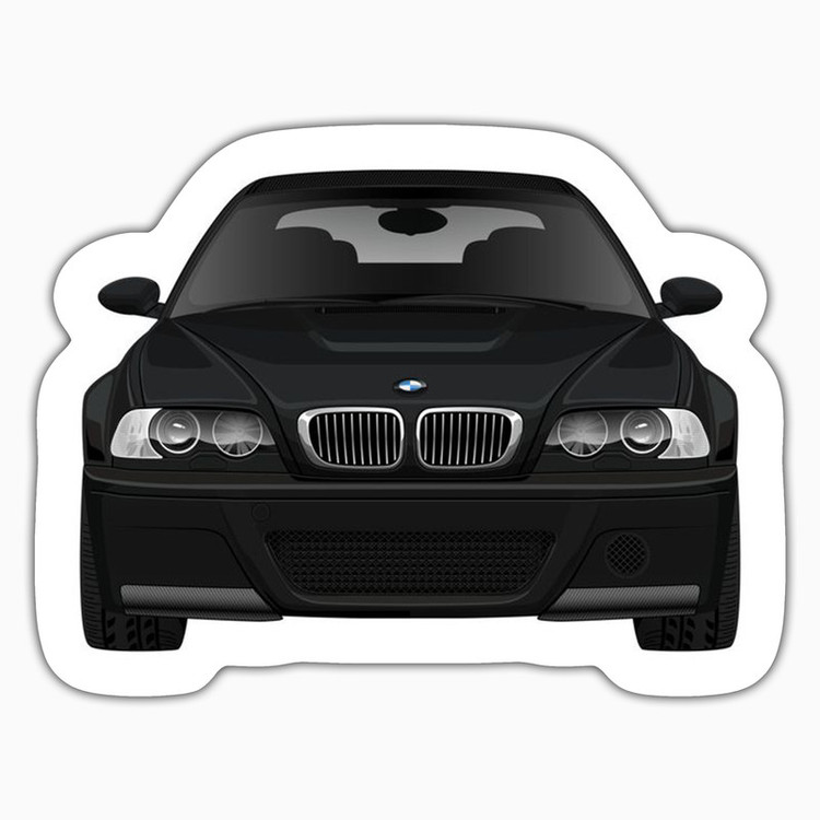 استیکر لپ تاپ و موبایل بووم طرح ماشین مدل BMW E46 کد ZX006