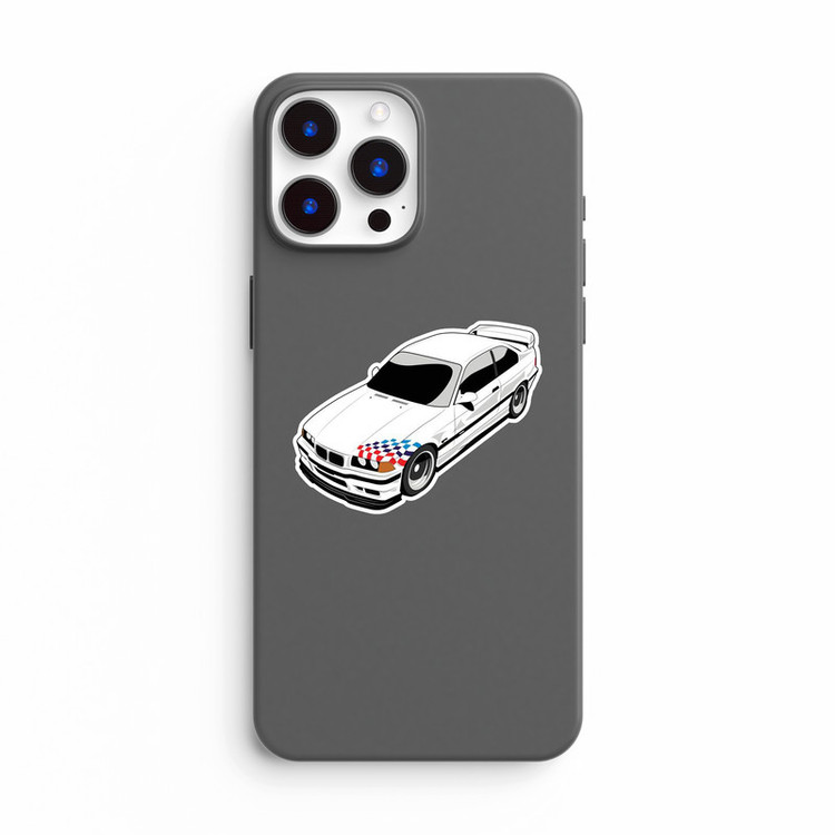 استیکر لپ تاپ و موبایل بووم طرح ماشین مدل BMW E36 کد ZX005