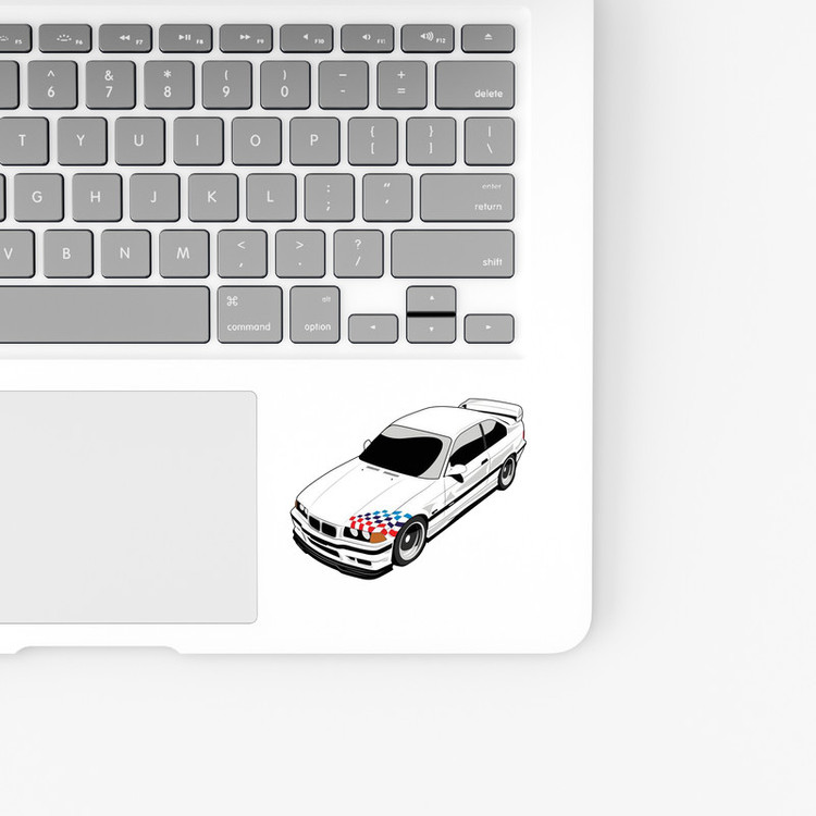 استیکر لپ تاپ و موبایل بووم طرح ماشین مدل BMW E36 کد ZX005