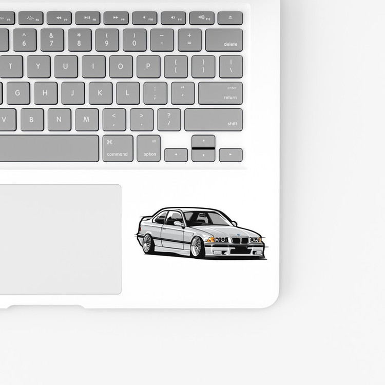 استیکر لپ تاپ و موبایل بووم طرح ماشین مدل BMW کد ZX037