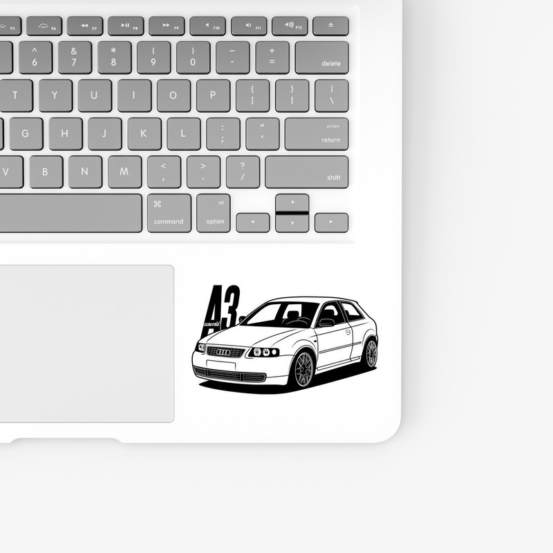 استیکر لپ تاپ و موبایل بووم طرح ماشین مدل Audi A3 کد ZX089