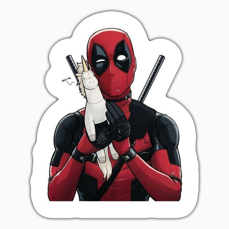 استیکر لپ تاپ و موبایل بووم طرح Marvel مدل Dead Pool کد ZX081