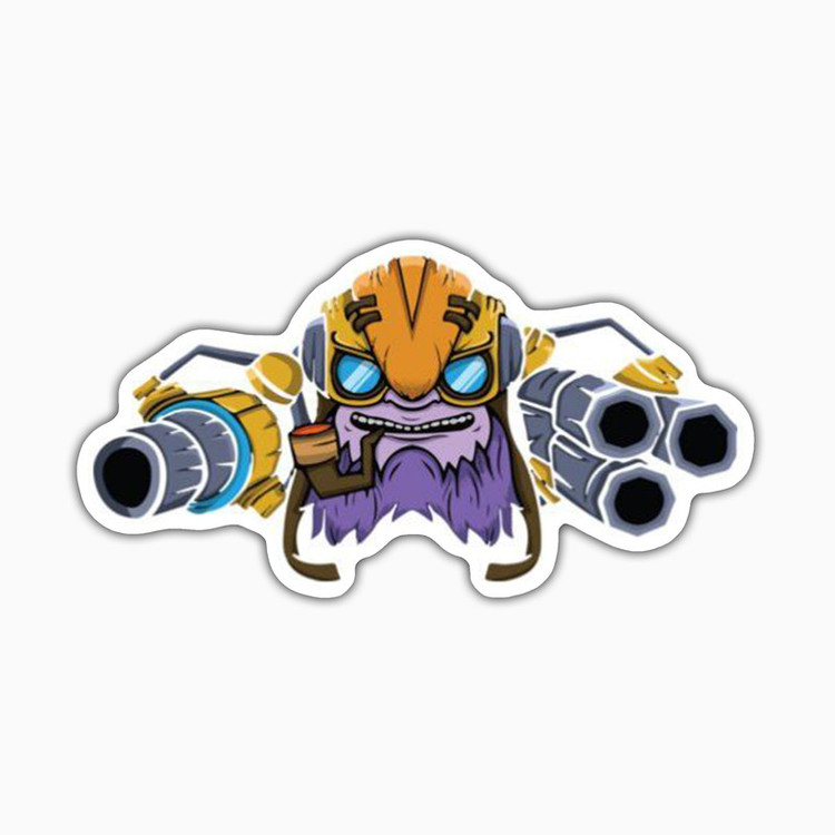 استیکر لپ تاپ و موبایل بووم طرح بازی Dota2 مدل Tinker کد ZX079