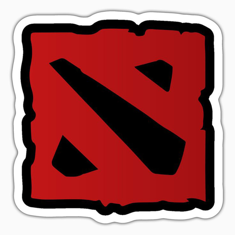 استیکر لپ تاپ و موبایل بووم طرح بازی Dota2 مدل Logo کد ZX074