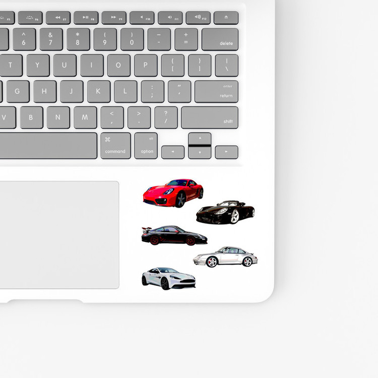 استیکر لپ تاپ و موبایل بووم طرح ماشین مدل Sport Cars کد ZX038 مجموعه 5 عددی