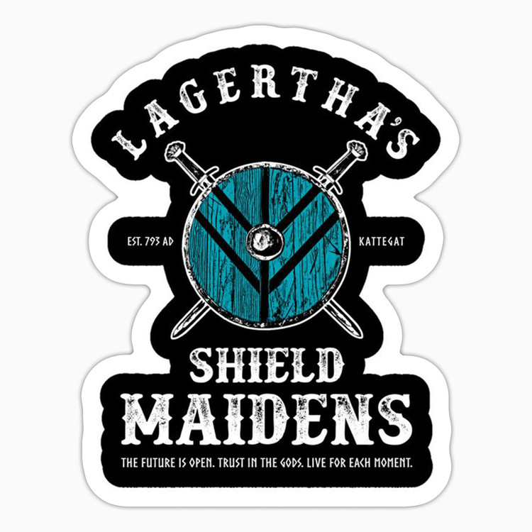 استیکر لپ تاپ و موبایل بووم طرح سریال Vikings مدل Lagertha's Shield کد LB90