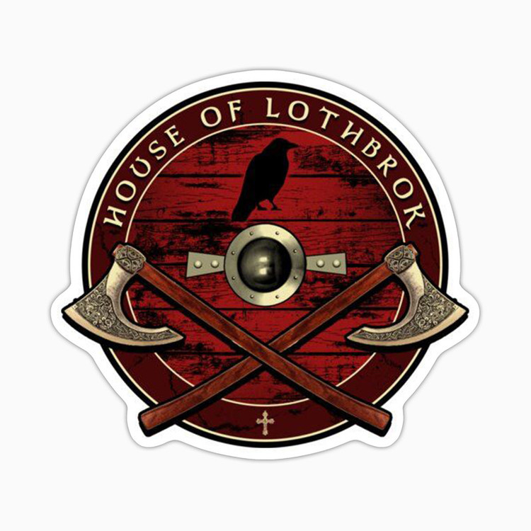 استیکر لپ تاپ و موبایل بووم طرح سریال Vikings مدل House Of Lothbrok کد LB80