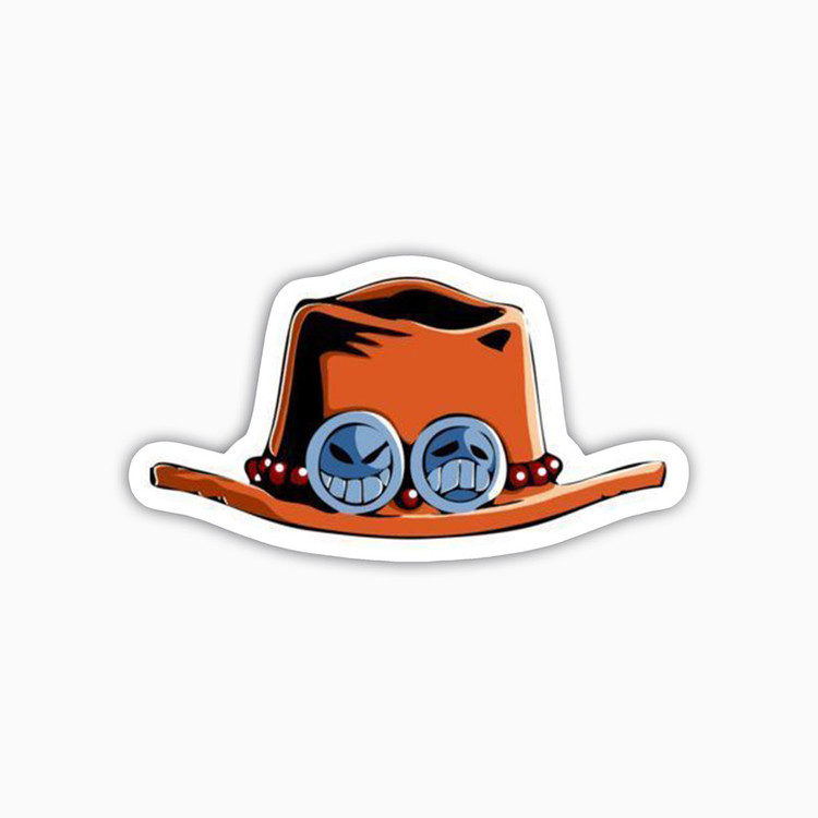 استیکر لپ تاپ و موبایل بووم طرح انیمه One Piece مدل Ace Hat کد BM110
