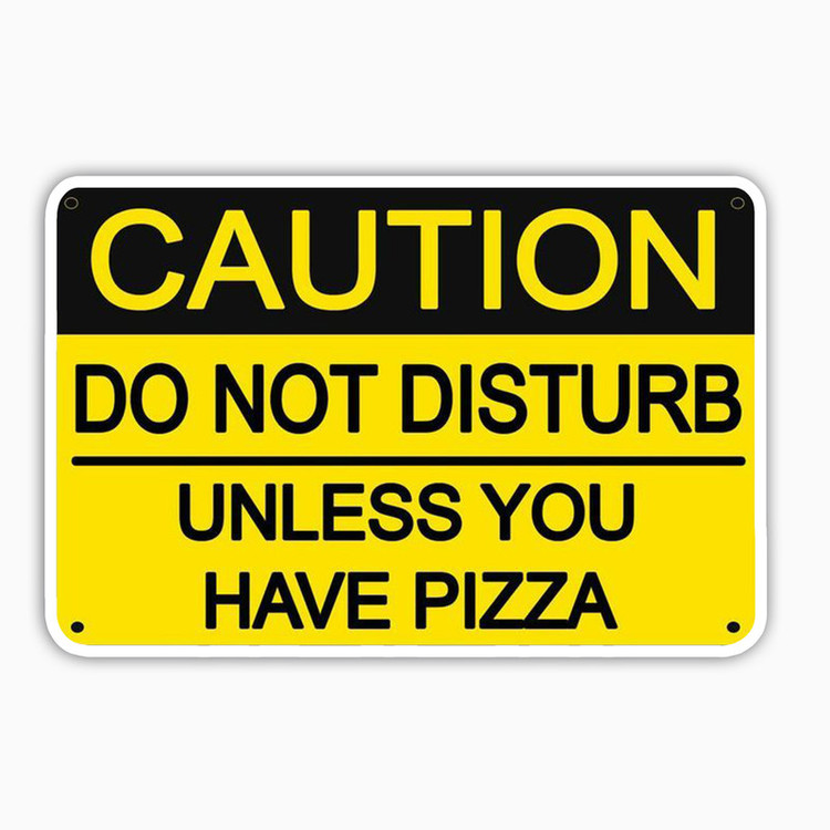 استیکر لپ تاپ و موبایل بووم طرح نوشته مدل Have Pizza کد BM117
