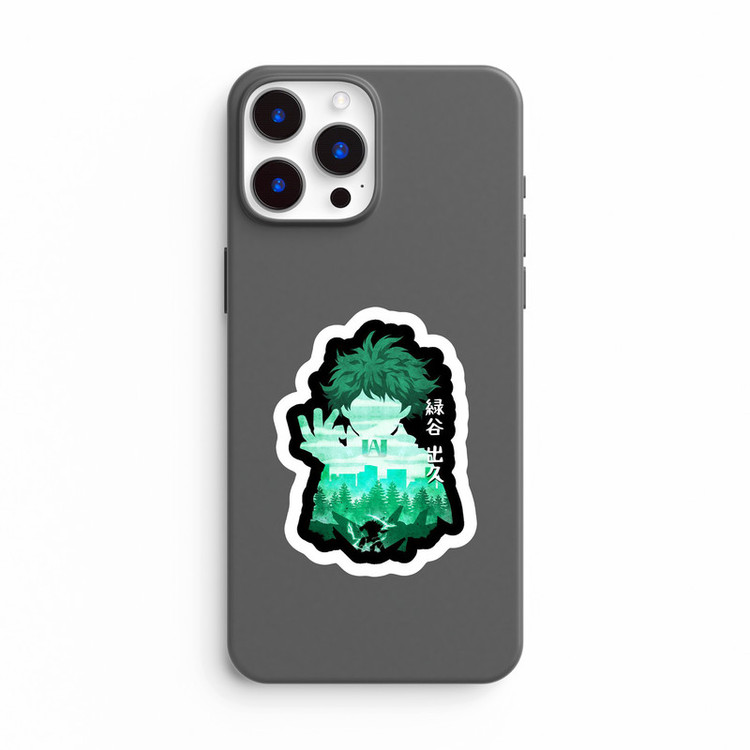 استیکر لپ تاپ و موبایل بووم طرح انیمه My Hero Academy مدل Deku Minimalist کد BM149