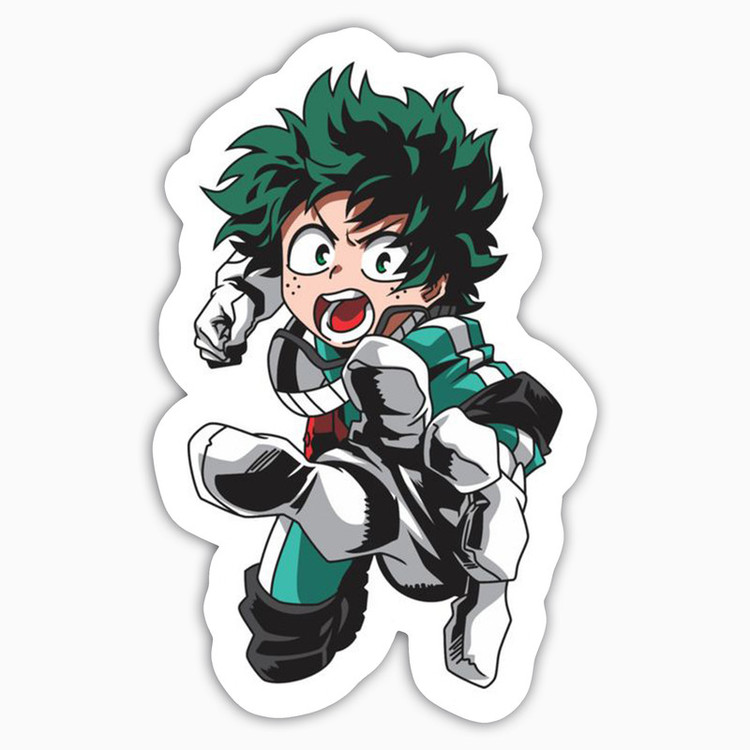 استیکر لپ تاپ و موبایل بووم طرح انیمه My Hero Academy مدل Deku کد BM128