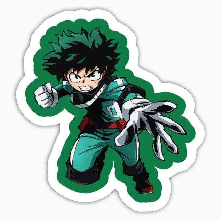 استیکر لپ تاپ و موبایل بووم طرح انیمه My Hero Academy مدل Deku5 کد BM129