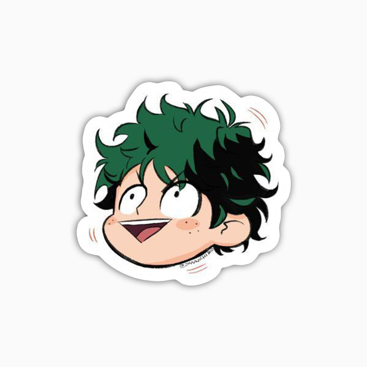 استیکر لپ تاپ و موبایل بووم طرح انیمه My Hero Academy مدل Baka Deku کد BM116