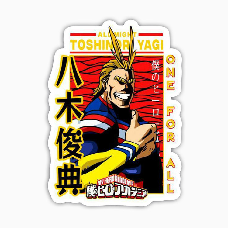 استیکر لپ تاپ و موبایل بووم طرح انیمه My Hero Academy مدل Allmight کد BM109