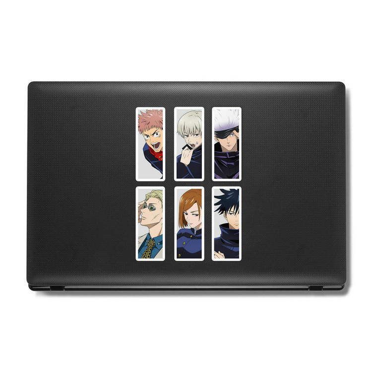 استیکر لپ تاپ و موبایل بووم طرح انیمه Jujutsu Kaisen کد BM113 مجموعه 6 عددی