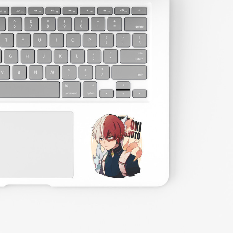 استیکر لپ تاپ و موبایل بووم طرح انیمه My Hero Academy مدل Todoroki1 کد JD22