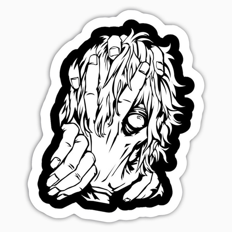 استیکر لپ تاپ و موبایل بووم طرح انیمه My Hero Academy مدل Shigaraki کد JD34