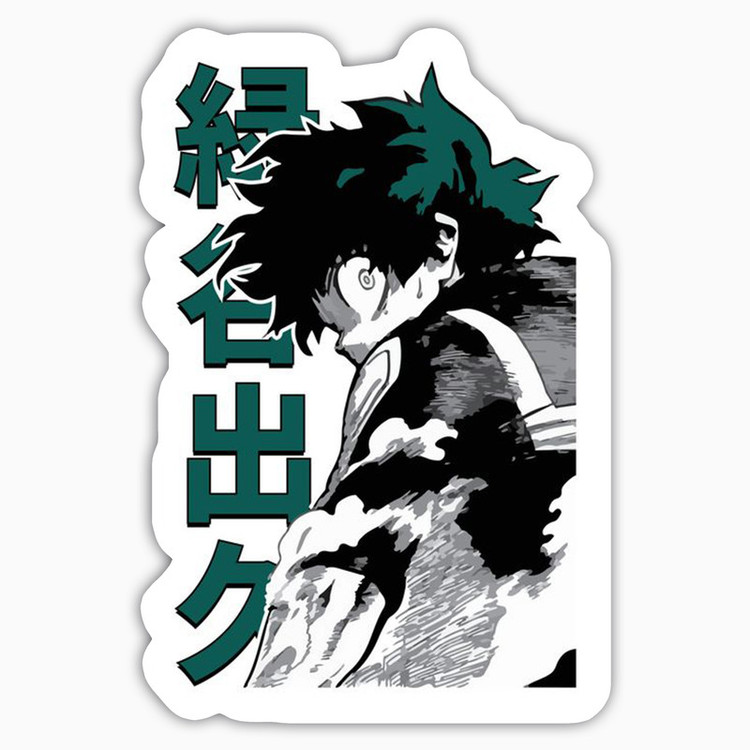 استیکر لپ تاپ و موبایل بووم طرح انیمه My Hero Academy مدل Midoria Izuku1 کد JD16