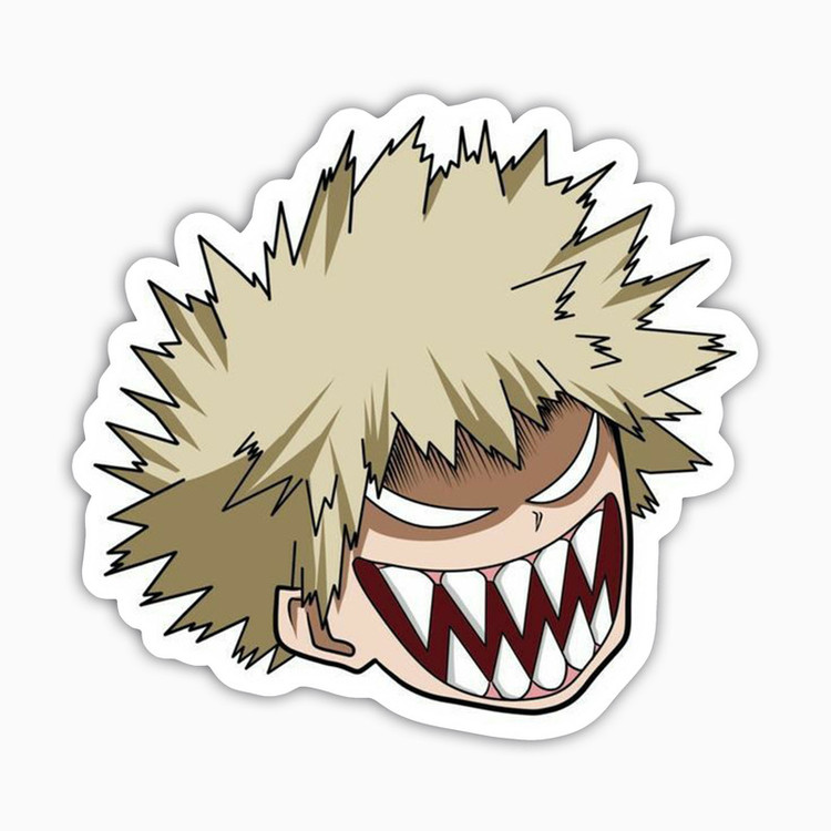 استیکر لپ تاپ و موبایل بووم طرح انیمه My Hero Academy مدل Mad Bakugo کد JD40