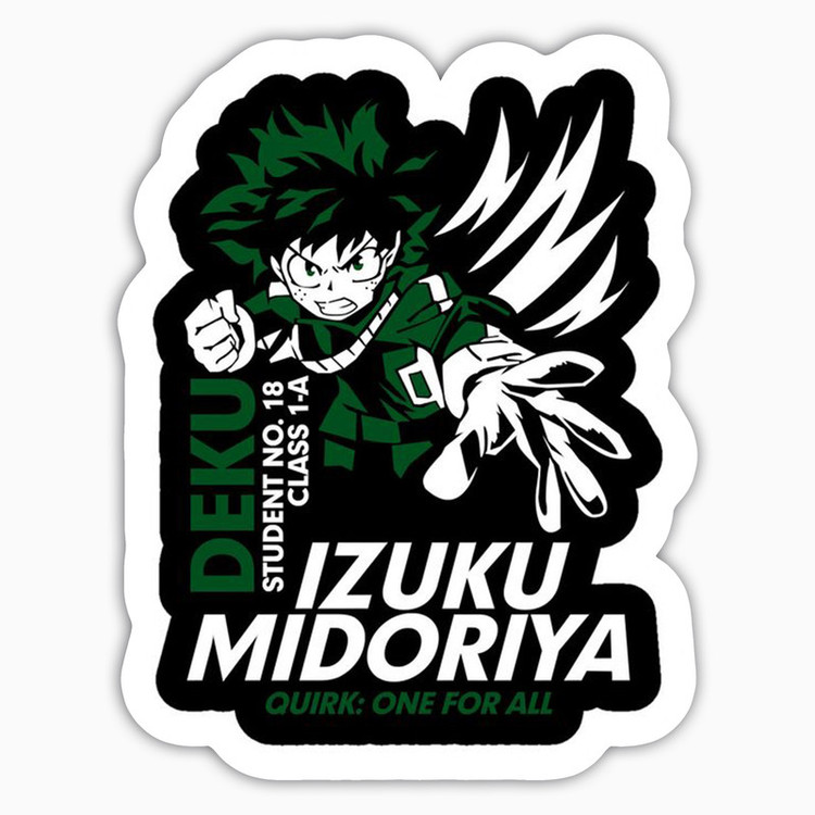 استیکر لپ تاپ و موبایل بووم طرح انیمه My Hero Academy مدل Izuku Midoria کد JD31