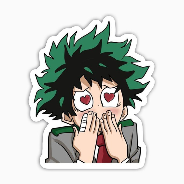 استیکر لپ تاپ و موبایل بووم طرح انیمه My Hero Academy مدل Deku8 کد JD49