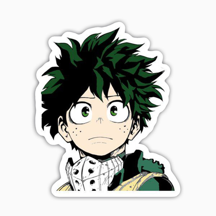 استیکر لپ تاپ و موبایل بووم طرح انیمه My Hero Academy مدل Deku5 کد JD11