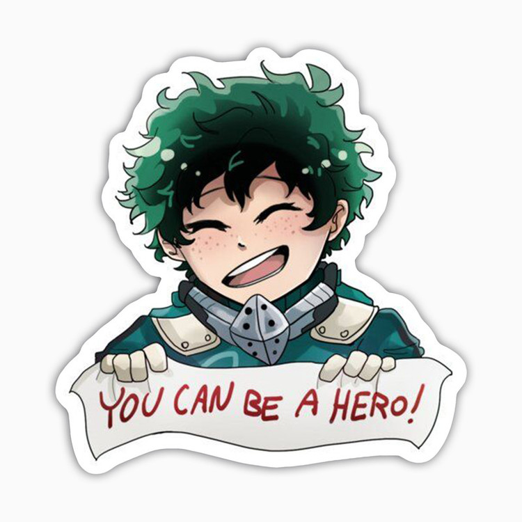 استیکر لپ تاپ و موبایل بووم طرح انیمه My Hero Academy مدل Deku1 کد JD3