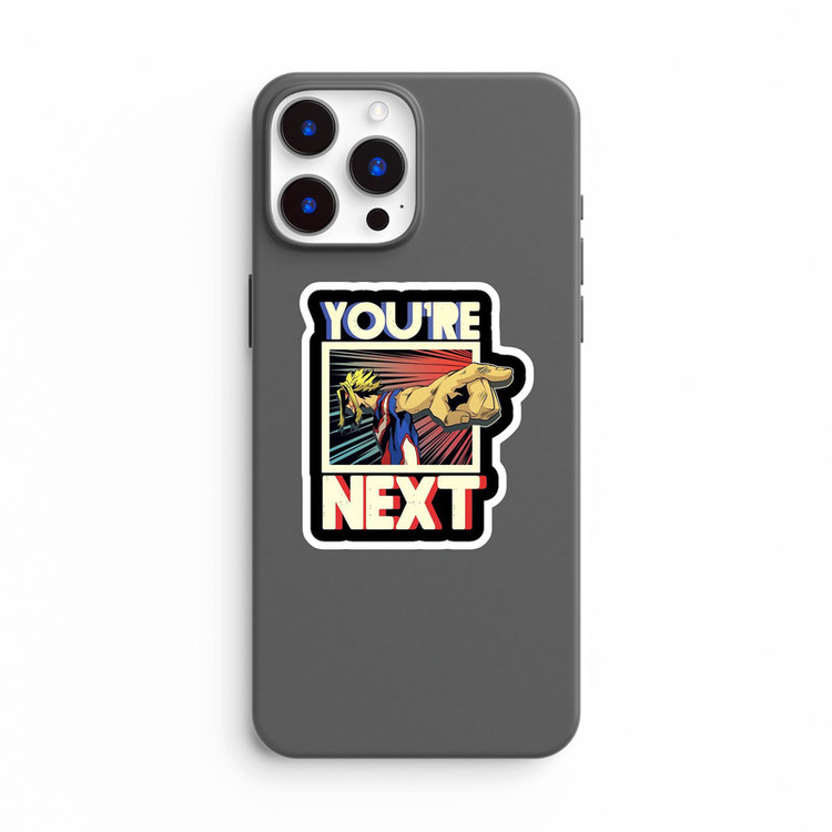 استیکر لپ تاپ و موبایل بووم طرح انیمه My Hero Academy مدل Allmight You Are Next کد JD45