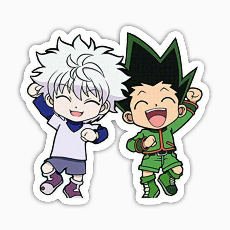 استیکر لپ تاپ و موبایل بووم طرح انیمه Hunter X Hunter مدل Killua Gon کد JD48