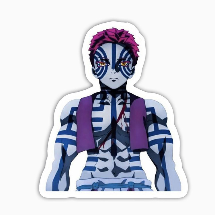 استیکر لپ تاپ و موبایل بووم طرح انیمه Demon Slayer مدل Akaza کد JD43