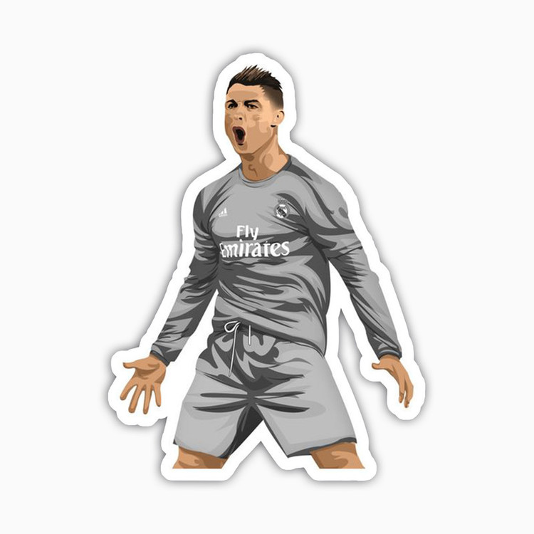 استیکر لپ تاپ و موبایل بووم طرح کریستین رونالدو مدل Rmadrid کد JD25