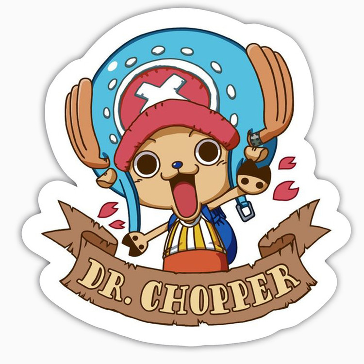 استیکر لپ تاپ و موبایل بووم طرح انیمه One Piece مدل Tony Tont Chopper کد BG21