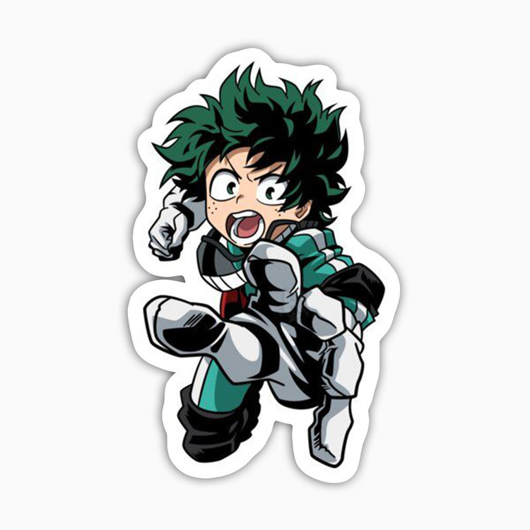 استیکر لپ تاپ و موبایل بووم طرح انیمه My Hero Academy مدل Deku کد BG27