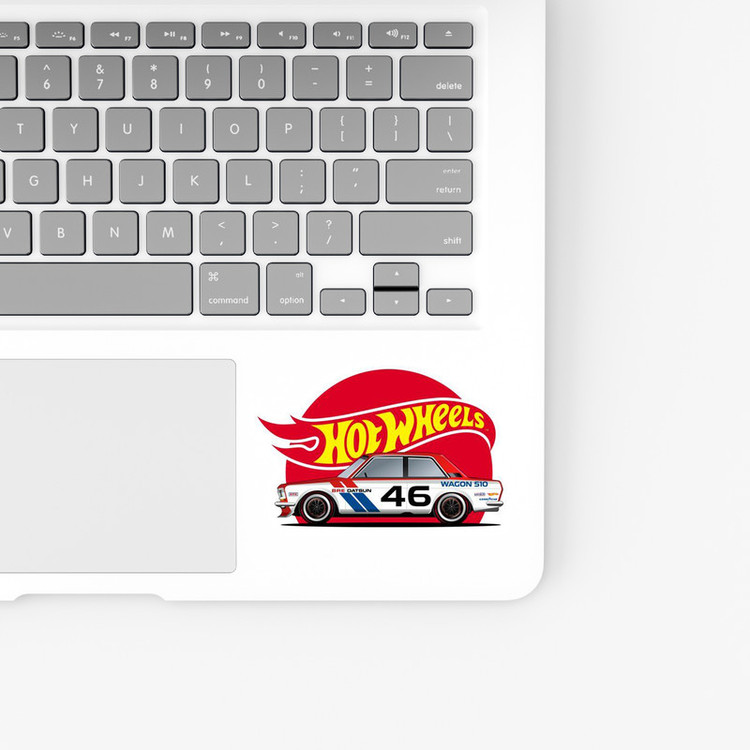 استیکر لپ تاپ و موبایل بووم طرح ماشین مدل Racing Car Hot Wheels 46 کد AG38
